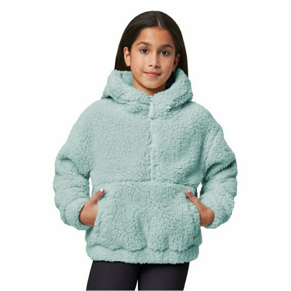 Mondetta Youth 1/2 Zip Sherpa Jacket Winter Sky Size L (14/16)